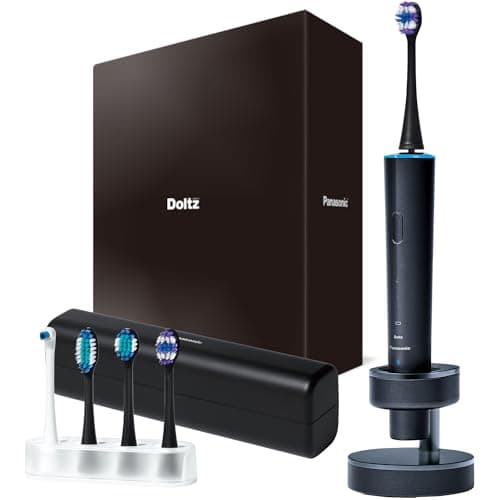 音波振動ハブラシ ドルツ 最上位モデル W音波振動 Bluetooth搭載 ライトリング機能 充電スタンド 携帯ケース付 ディープネイビー EW-DT73-A