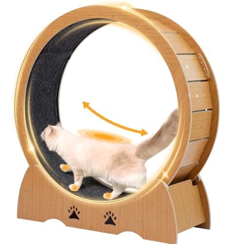 キャットホイール 猫の車輪 猫用トレッドミル 直径100cm 猫ランニングホイール 回し車 猫用回し車 運動不足解消 低騒音とロック装置