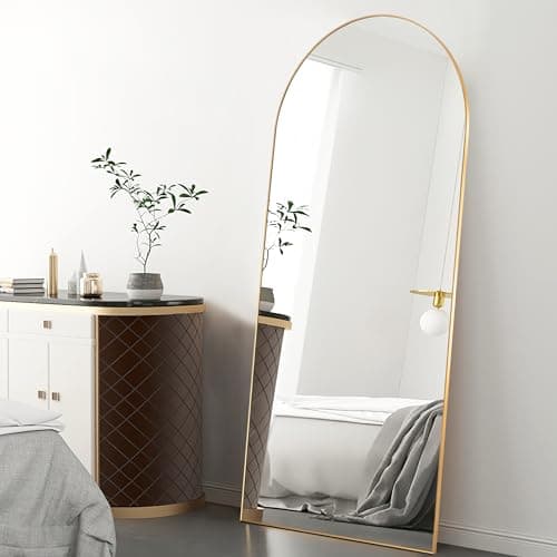 姿見 全身鏡 アーチ型 アルミフレーム スタンドミラー 飛散防止加工 壁掛け 大型 全身ミラー 180*60CM