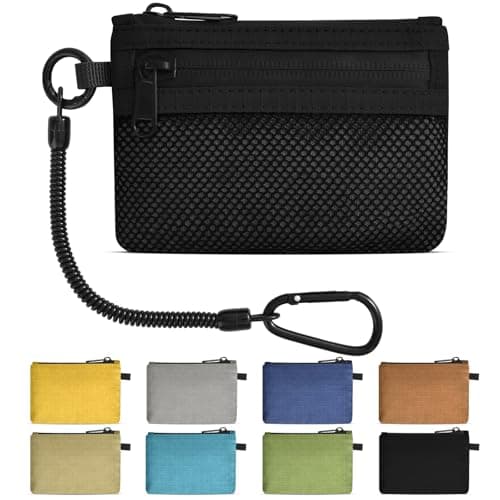 小銭 メンズ レディース パスケース 小銭入れ付き コインケース カードケース薄型防犯デザイン スキミング防止 ミニ 財布 トラベルウォレット メンズ レディース 薄型 海外旅行 防犯 キーチェーン付き 定期入れ 伸びる 登山 財布 可愛い 薄型 高中男生 アウトドア 海外旅行 防犯 男女兼用 落下防止(ブラック)