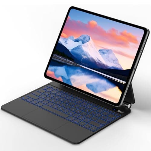 マジックキーボード 2024 13インチiPad Pro (M4)対応スマートキーボード iPad Pro 13inch(M4) 専用 トラックパッド付きキーボード ケース 7色バックライト付き 磁気吸着ケース 日本語配列キーボード