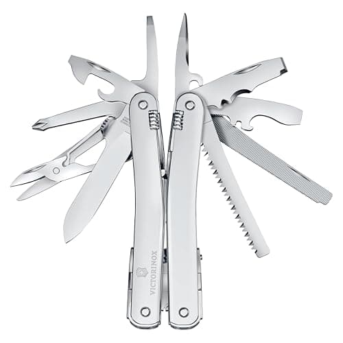 VICTORINOX(ビクトリノックス) スイスツールスピリット MX シルバー ナイロンケース付き スイス・アーミーナイフ 多機能 ナイフ DIY ペンチ ロック付きの24機能を備えたスイス製マルチツール 【国内正規品】 3.0224.MN