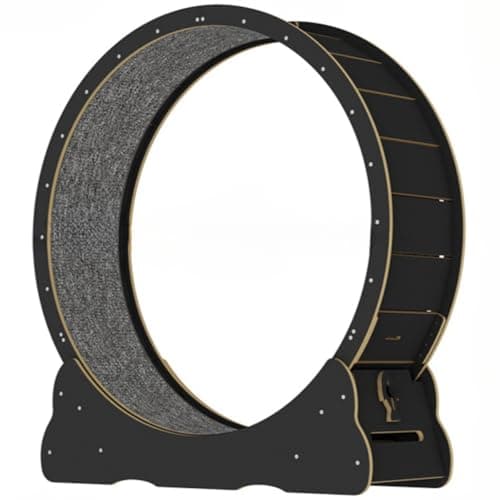 猫用回し車 キャットホイール 猫 ルームランナー ロック 大型 猫 ホイール 猫爪とぎ 自走式キャットウォーク 装置内蔵 TPE静音低ノイズローラー ルームランナー 家で飼われているネコの運動用具 猫の運動不足を改善 組み立て簡単 室内用