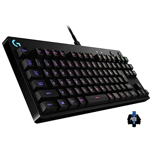 PRO ゲーミングキーボード テンキーレス GXスイッチ クリッキー 有線 メカニカル キーボード 静音 日本語配列 LIGHTSYNC RGB 着脱式ケーブル G-PKB-002CK