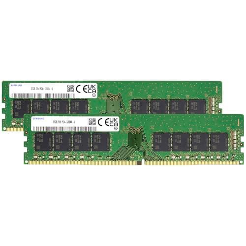 64GB (2x32GB) DDR4 3200MHz PC4-25600 (PC4-3200AA) CL22 UDIMM 2Rx8
