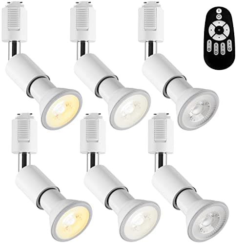 ダクトレールライト LEDスポットライト E26口金 LED電球付き 調光調色 消費電力6W(40W形相当) リモコン付き