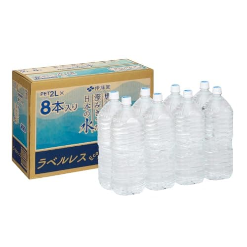 【Amazon.co.jp限定】伊藤園 ラベルレス 磨かれて、澄みきった日本の水 2L×8本