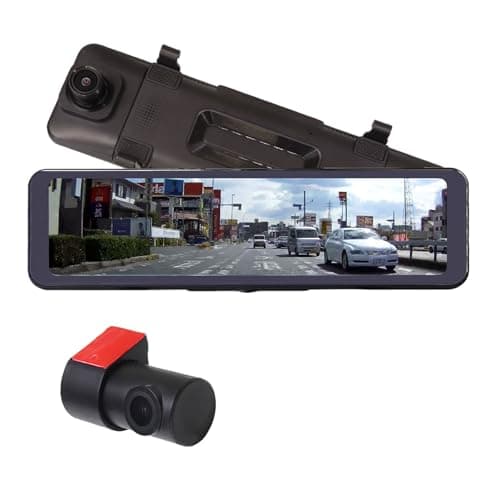 ドライブレコーダー ミラー型 2カメラ 前後同時録画 日本車仕様 右ハンドル 11インチ 小型車 軽自動車 車内カメラ MDR-G009B2