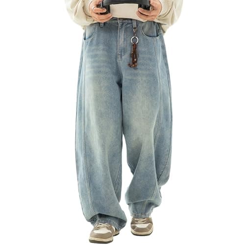 デニムパンツ メンズ ズボン ワイドパンツ ジーンズ メンズ ゆったり ストリート バギーパンツ