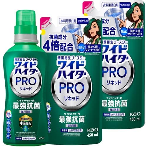 PRO 抗菌リキッド 衣料用漂白剤 本体560ml+つめかえ用450ml×2個