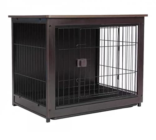 ウッディサークル 木製 ペット用ケージ S(64×50×60cm) ブラック