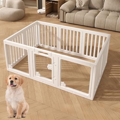 ペットフェンス 犬用フェンス 中型犬 小型犬 ドア付き 折りたたみ 透明 アクリ パネル 猫爪 高さ60cm