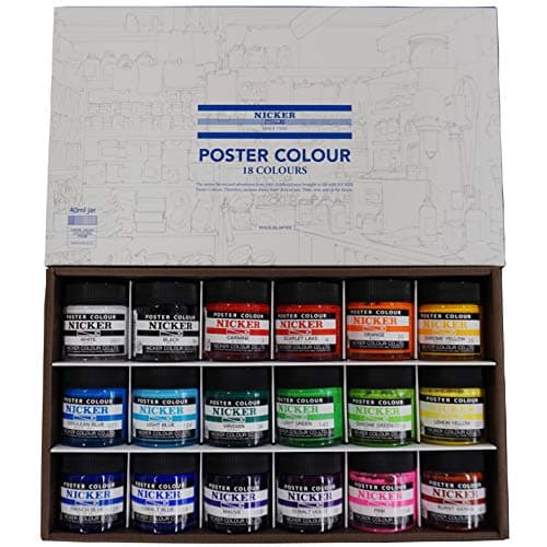 ポスターカラー 18色セット 40ml PC40ML18N