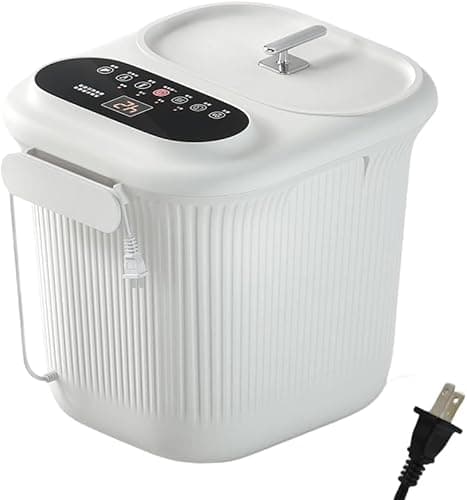 フットバス 電動足湯桶 深型足湯器 足湯用バケツ 遠赤外線フットバス 自動47℃保温・加熱機能 自動加熱バブル機能 35℃~48℃の温度調節 急速加熱及び気泡機 マルチモード コンパクト・軽量ポータブル収納 足の冷え対策 家庭用 足熱対策 敬老の日子供と大人兼用家庭用 (46*36.5*40.8cm)
