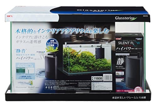 ジェックス GEX AQUARIUM グラステリアサイレント600ST 静音フィルター付 水槽3年保証フレームレス水槽W60×D30×H36cm 約57L