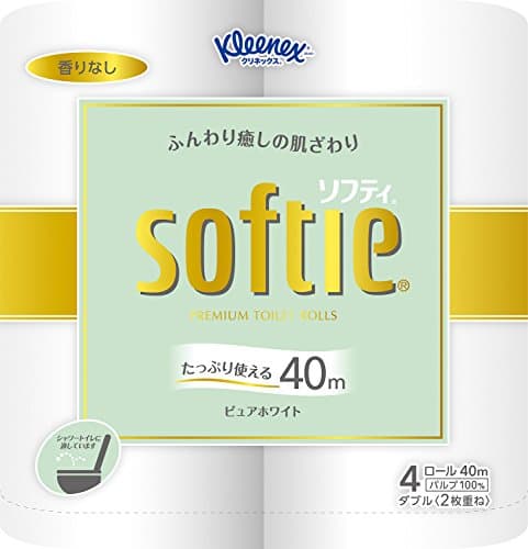 ソフティ トイレット4ロール 40mダブル ピュアホワイト