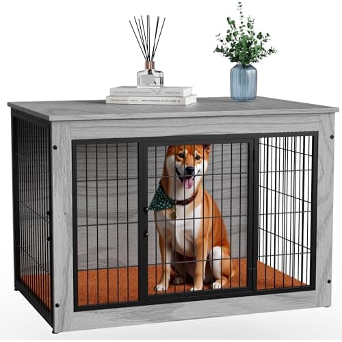 犬 ケージ ペットケージ 木製家具調 犬ケージ 犬サークル 大中型犬用 サークル 室内 犬 ゲージ ウッディサークル インテリア調犬ケージ 毛布付き