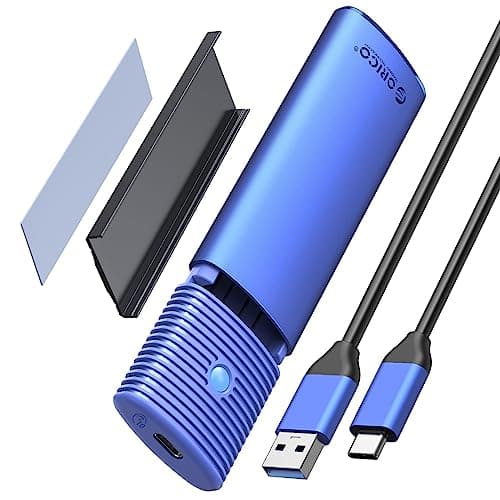 M.2 SSD 外付けケース USB 3.2 Gen 2 10Gbps 【NVME/PCIE専用】工具不要 アルミ制 NVMe SSD ケース 8TB 対応 2230/2242 /2260/2280 PCIe M-Key 対応 ,ブルー PWM2-G2A
