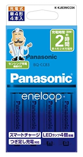 エネループ 充電器セット 単4形充電池 4本付き スタンダードモデル K-KJ83MCC04