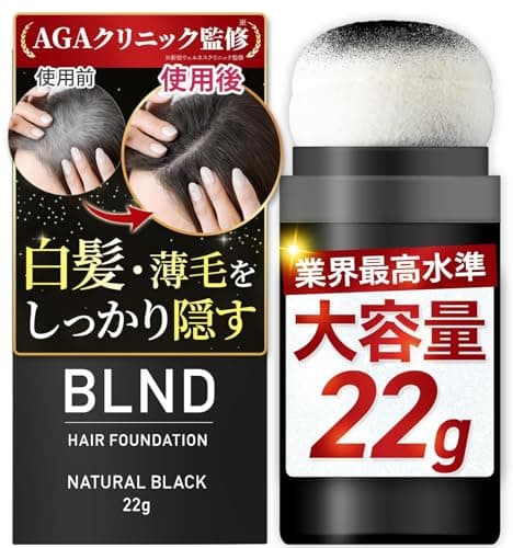 ヘアファンデーション 白髪隠し 薄毛隠し 増毛 パウダー 22g