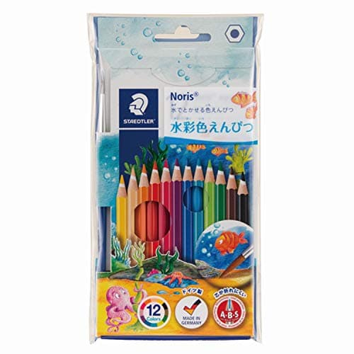 色鉛筆 12色 水彩色鉛筆 ノリスクラブ 144 10NC12P