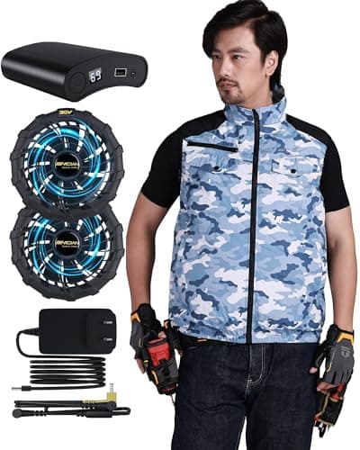 空調作業服【2024新登場 業界最強30V超高出力 138L/S爆風】 ファン付きベスト ファンバッテリーセット フルハーネス安全帯対応 20000mAh大容量 5段階調節ファン付き作業着 PSE認証済 熱中症対策 夏用空調冷感服