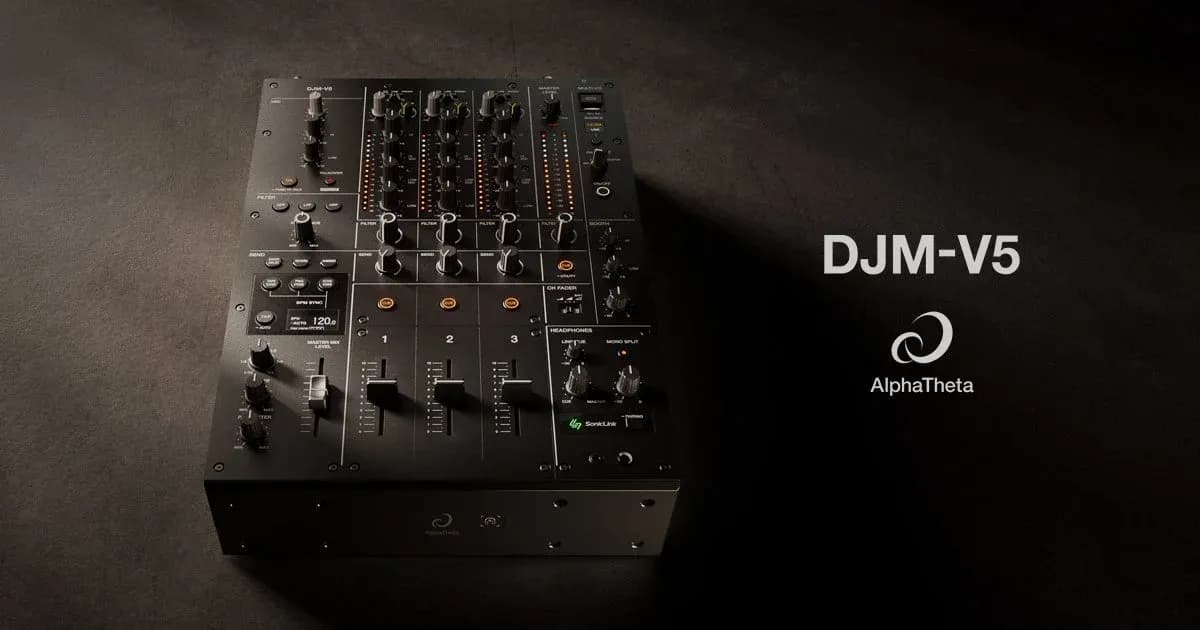 DJM-V5:コンパクトなのに妥協なし!次世代3ch DJミキサー登場
